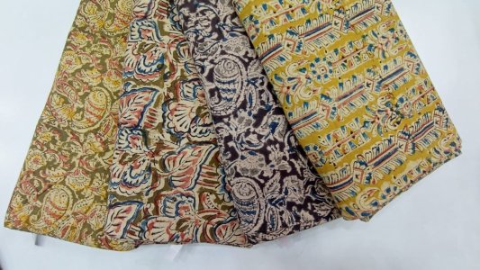 multi colored cotton chikankari